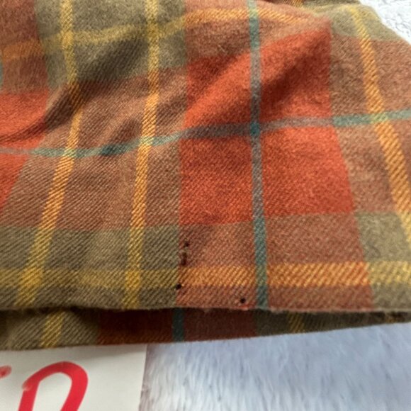 Women’s Checkered High Waist Pleated Shorts Red Brown Casual Lined Pockets 64-68 - Picture 10 of 12